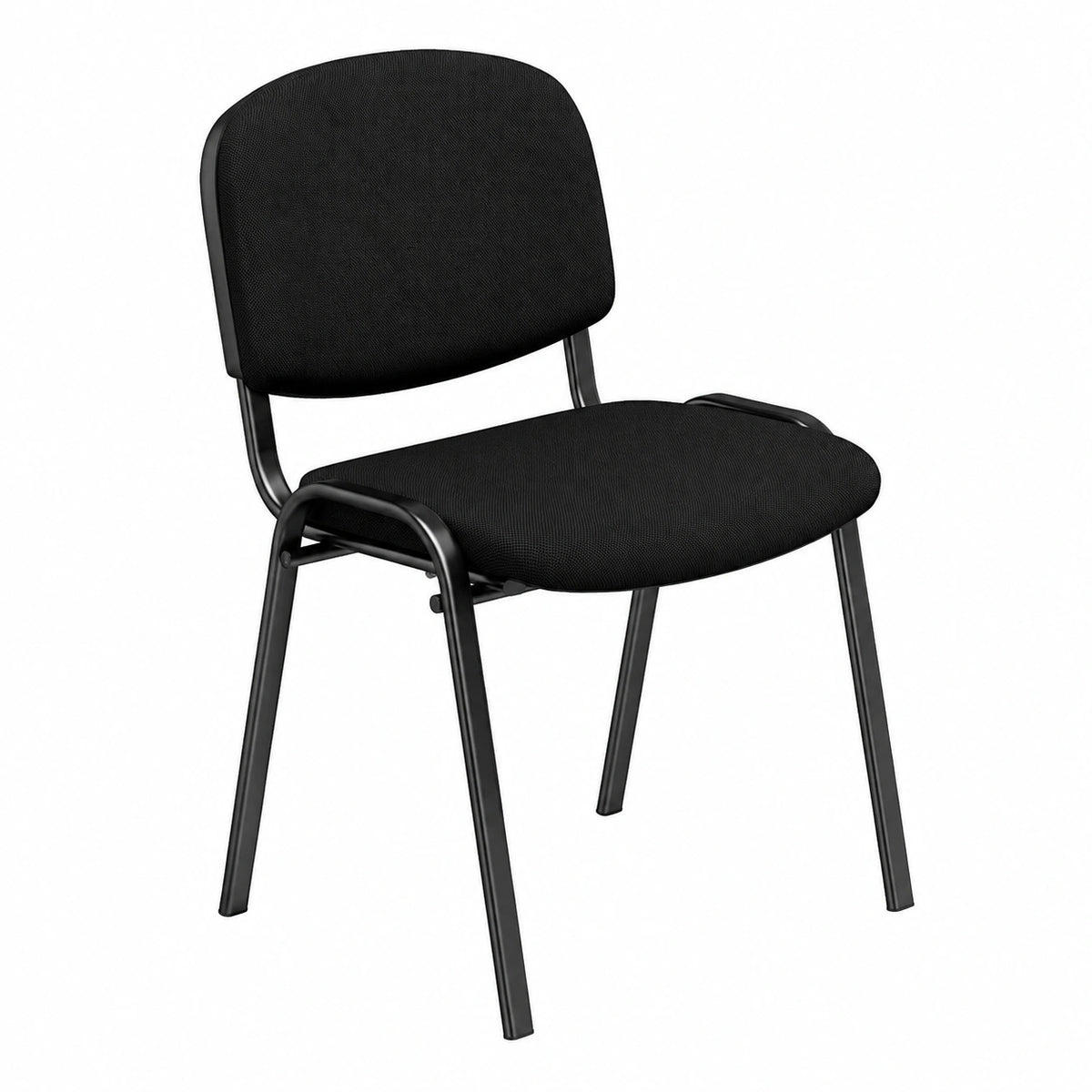 COSTWAY Stapelbare Konferenzstühle 5er-Set, Besucherstühle ohne Armlehnen, Metallrahmen, Wartezimmer, Büro, Schwarz