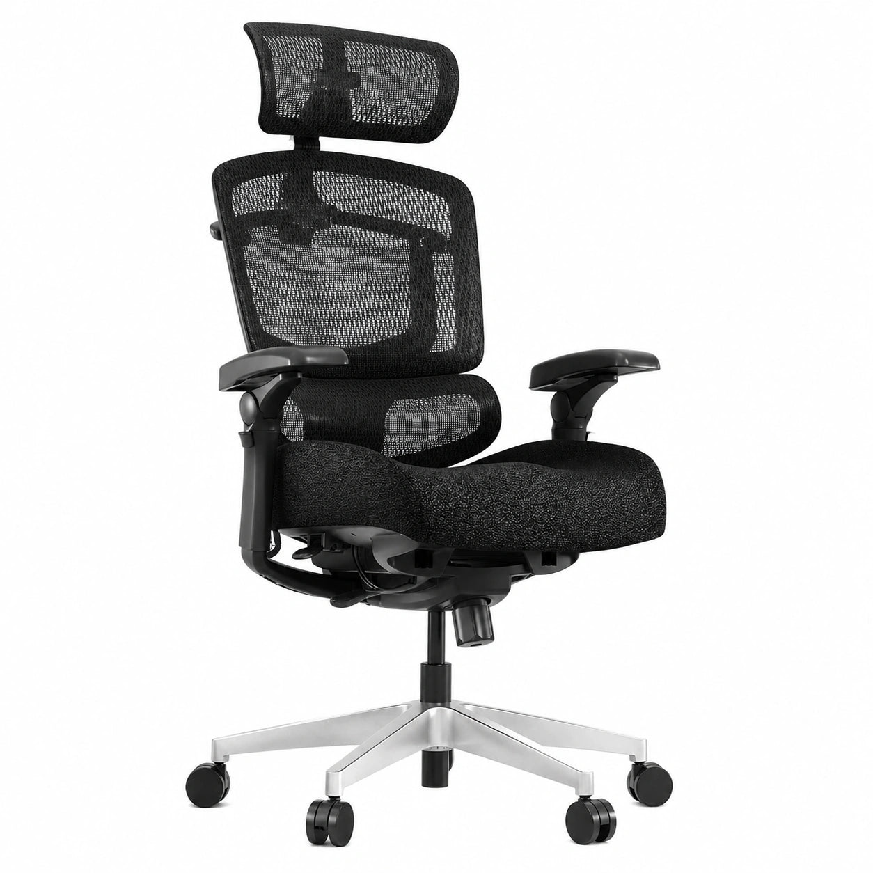 Ergonomischer Bürostuhl ErgoX Pro von FLEXISPOT mit vielseitiger Verstellbarkeit und hoher Belastbarkeit, Schwarz