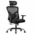 Ergonomischer Bürostuhl mit Lendenwirbelstütze, 2D-Kopfstütze & verstellbaren Armlehnen
