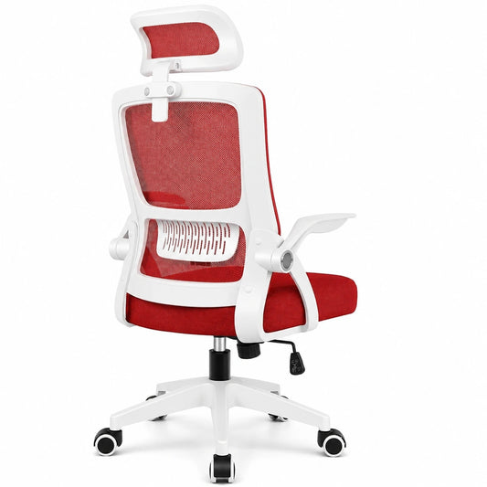 Ergonomischer ALFORDSON Drehstuhl mit Kopf- und Lordosenstütze, Rot
