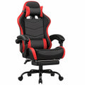 Ergonomischer Gaming-Stuhl mit Fustütze und Verstellbarer Kopfstütze, Rot
