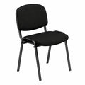 COSTWAY Stapelbare Konferenzstühle 5er-Set, Besucherstühle ohne Armlehnen, Metallrahmen, Wartezimmer, Büro, Schwarz