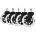 YOHOOLYO Set aus 5 Rollen, 10x22mm, für Bürostühle und Schreibtischstühle, nicht geeignet für 1KEA und Topstar Modelle