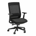 Ergonomischer Bürostuhl Schwarz mit 3D-Armlehnen und Lordosenstütze - Verstellbarer Drehstuhl für Home Office & Büro bis 150 kg