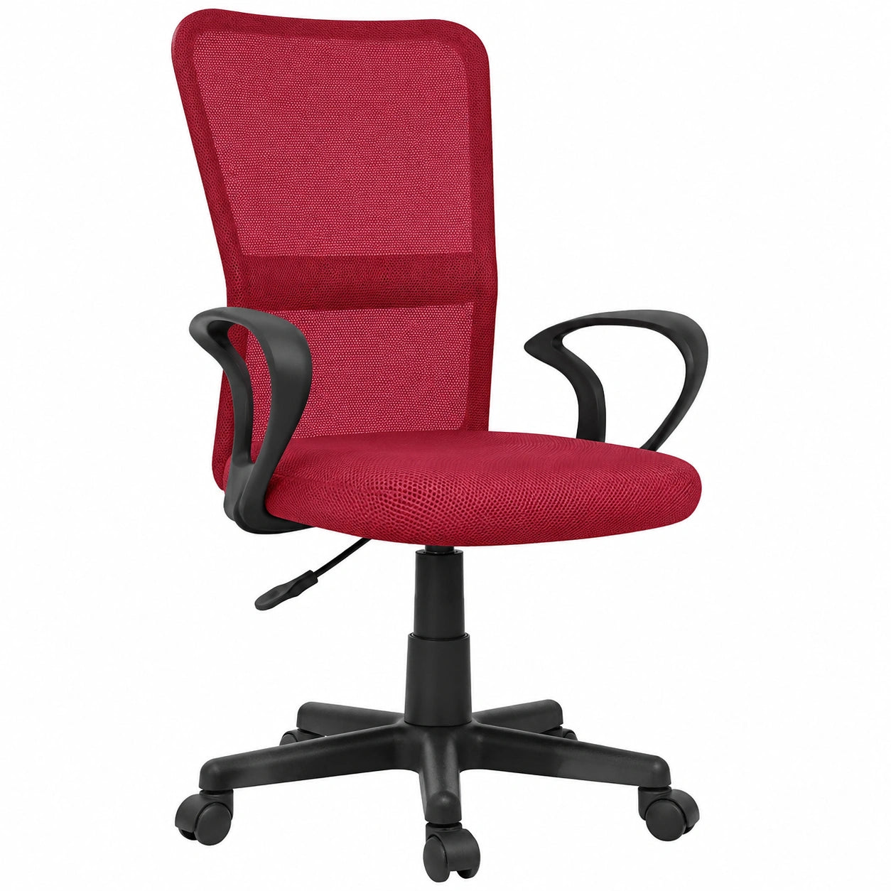 Ergonomischer Bürostuhl mit Armlehnen und Rollen, hhenverstellbar, gepolsterter Sitz, SGS-getestet