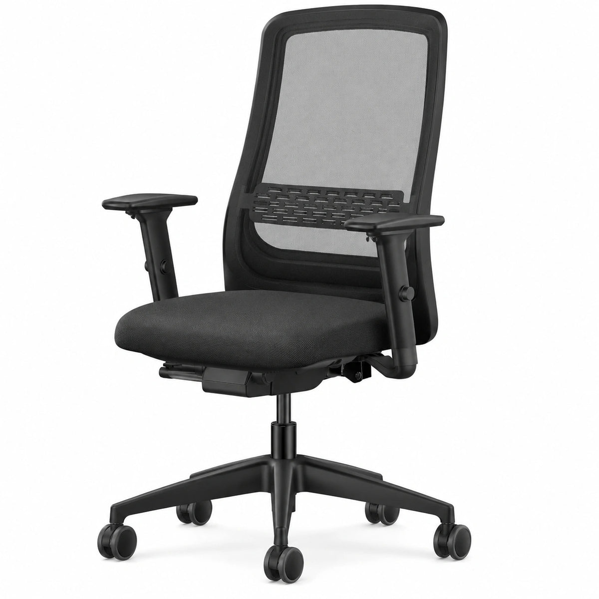 Ergonomischer Interstuhl Bürostuhl SMART AIR, Netzrücken, 3D-Armlehnen, Synchronmechanik, TüV-geprüft, 10 Jahre Garantie, Schwarz, Made in Germany